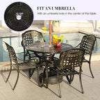 Patio Dining Table, Cast Aluminum Patio Table - Image 7