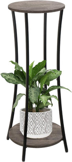 YINMIT Plant Stand Indoor, 2 Tier Round Potted Holder Rack, Flower Pot Stand by YINMIT