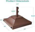 Best Choice Products Fillable Mobile Umbrella Base, Heavy Duty Base, Square - Image 7