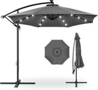 Best Choice Products 10ft Solar LED Offset Cantilever Hanging Market Patio by BestChoiceProducts