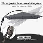 Grand patio Sunbrella 10x10 FT Cantilever Umbrella - Image 5