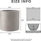 Kante 9.8" Dia Round Concrete Planter, Modern Style Large Cylindrical Plant Pot - Image 2