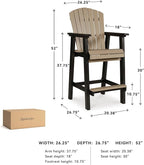 Signature Design by Ashley Fairen Trail 30" HDPE Durable Outdoor Barstool - Image 3