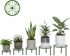 5-Pack Metal Plant Stand Indoor Outdoor Decoration Small Plant Holders - Image 2