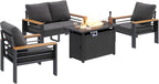 Aoxun Aluminum Outdoor Patio Furniture Set, 5-Piece Outdoor Sectional - Image 8
