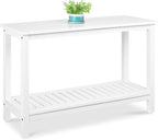 Best Choice Products 48in 2-Shelf Eucalyptus Wooden Console Table Indoor by BestChoiceProducts