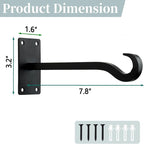Qiang Ni Bird Feeder Hanger: 8-Inch Wall-Mounted Plant Bracket Outdoor - Image 5
