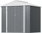 Greesum 8×6FT Outdoor Storage Shed, Metal Patio Storaged Sheds - Image 4
