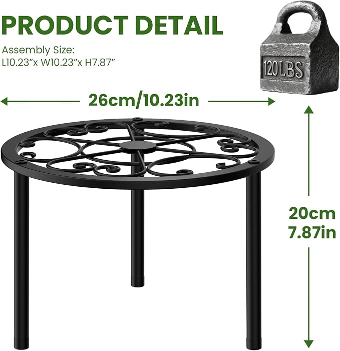 TOSKING 2-Pack Heavy Duty Metal Plant Stands - Image 2