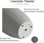 Tall Planters for Outdoor Plants, Large Concrete Flower Pots for Garden Front - Image 6