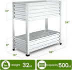 2-Tier Galvanized Raised Garden Bed - Image 2