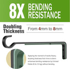 10 Inch 2 Pack Black Heavy Duty Outdoor Plant Hangers, Iron Hanging Plant - Image 3