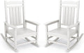 KINGYES Oversized Patio Rocking Chair Set of 2, High Density Polyethylene by KINGYES