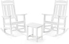 LUE BONA Outdoor Rocking Chairs Set, HDPS Poly Porch Rockers by LUEBONA