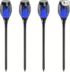 4 Pack Outdoor Solar Flame Light, Solar Lights Outdoor by Unknown