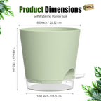 Plant Pots 8 Inch Self Watering Pots, 2 Pack Plastic Planters - Image 5