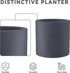 Kante 12.6" Dia Round Concrete Planter, Modern Style Large Cylindrical Plant Pot - Image 8