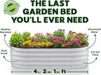 Plant & Plot Galvanized Raised Garden Beds Outdoor // 4×2×1 ft Planter Raised - Image 5