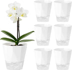 6 Pack Self Watering Plant Pots 6 Inches Self-Watering Planters by Planterhoma