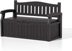 Patiowell 75 Gallon Plastic Storage Bench, Water-Resistant Deck Box - Image 8