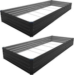 12×4×1FT Galvanized Raised Garden Bed Kit, Metal Planter Boxes, Large Outdoor - Image 7
