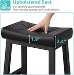 24 Inch Bar Stools Set of 2 for Kitchen Island, Kitchen Chairs Counter Height - Image 3