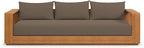 Modway Tahoe Acacia Wood Outdoor Patio Sofa in Natural Cocoa - Image 3