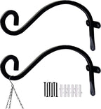 Hourleey 2 Pack Plant Hanger Outdoor, 8 Inch Heavy-Duty Hanging Plant Hook by Hourleey