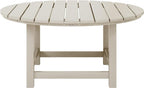 WestinTrends Malibu Low Outdoor HDPE Round Patio Coffee Table - Image 3