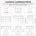 Grand patio 5-Piece Wicker Patio Furniture Set, Retro Outdoor Sectional Sofa - Image 8