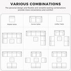 Grand patio 3-Piece Wicker Patio Furniture Set, Retro Outdoor Sectional Sofa - Image 8