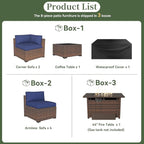 Aoxun 8-Piece Outdoor Patio Furniture Set - Image 5