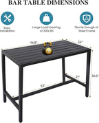 Outdoor Bar Table, Patio Console Pub Height Tables - Image 3