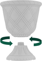 Arcadia Garden Products PL61GD Lattice Plastic Garden Urn, Classic Decorative - Image 3