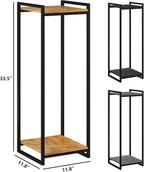 2-Tier Plant Stand Indoor, Rustic Brown - Image 2