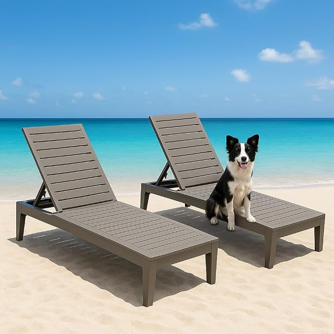 Lounge Chair, Pool Lounge Chairs Set of 2, Lounge Chair Outdoor, Waterproof Sun - Image 8