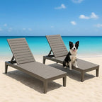 Outdoor Chaise Lounge Set of 4, Lightweight Patio Chairs, Waterproof Sun - Image 5
