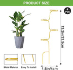 succulentlovers 4PCS Indoor Plant Support Stakes, 12.6 Inch Metal Monstera - Image 2