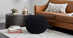 FRELISH DECOR Round Pouf Ottoman Hand Knitted 100% Cotton Pouf Foot Stool - Image 6