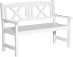 Outsunny 2-Seater Wooden Garden Bench, 4FT Outdoor Patio Loveseat by Outsunny