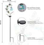 Bshine Solar Flower Outdoor Waterproof Bee Lights, Valentine's Day Garden - Image 2