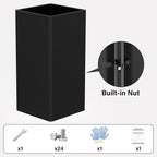 Tall Black Planter 28" Metal Square Large Plant Pots - Image 3