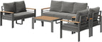 Aoxun Aluminum Outdoor Patio Furniture Set, 5 Seats Outdoor Sectional - Image 8