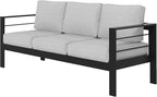 Wisteria Lane Patio Furniture Aluminum Sofa, All-Weather Outdoor 3 Seats Couch - Image 7