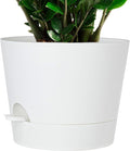12inch Large Self Watering Plant Pot, Plastic Cylinder Planter by SwinDuck
