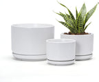 Ton Sin Plant Pots, 4.1+5.1+6.5 inch, Ceramic Planters by TonSin