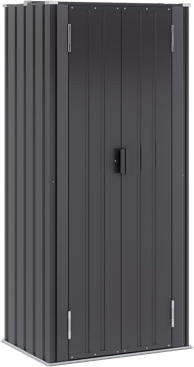 Greesum Outdoor Metal Storage Cabinet, Vertical Tool Organizer by BuynowfromGreesum