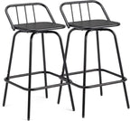 VINGLI 2 PCS Outdoor Swivel Bar Stools, 30 Inch Metal Barstools by VINGLI