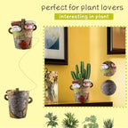 Picasso Abstract Face Flower Pot, Unique Resin Crafted Planter - Image 4