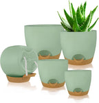 Self Watering Planters with Drainage Holes Reservoir, Nursery Planting Pot - Image 8